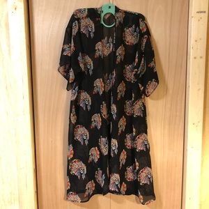 Long Indian Head silky cardigan